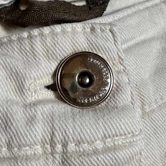 Brunello Cucinelli Womens 4 Beige Extra Skinny Fit Straight Leg Denim Pants - Picture 9 of 10